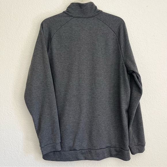 Nike Dri-FIT Long Sleeve Gray Base with Black Accents 3/4 Zipper Logo Men's L - Picture 2 of 10